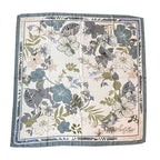 110cm Floral Twill Silk Scarf for Women – Elegant Korean Style Imitation Silk Shawl | Emiravaly UAE