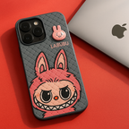 Labubu 3D Bunny Woven-Texture iPhone Case – Cute Protective Cover | Emiravaly UAE