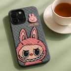 Labubu 3D Bunny Woven-Texture iPhone Case – Cute Protective Cover | Emiravaly UAE