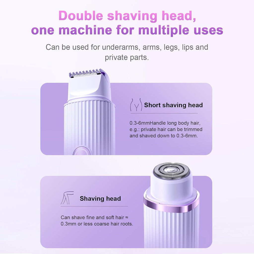 Double-Head Electric Shaver for Women – Waterproof Wet & Dry Hair Remover | Emiravaly UAE