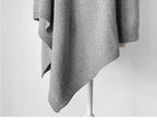 Elegant Wool Slant Cape Scarf for Women – Warm Winter Shawl UAE Edition