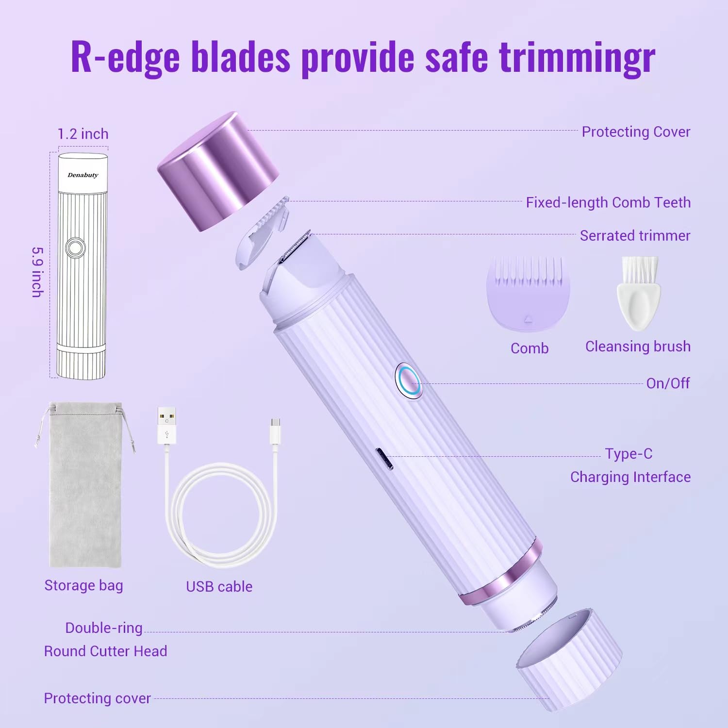 Double-Head Electric Shaver for Women – Waterproof Wet & Dry Hair Remover | Emiravaly UAE