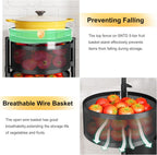 360° Rotating Fruit & Vegetable Basket with Wheels – Stylish Kitchen Storage | Emiravaly UAE