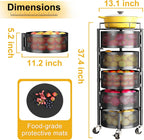 360° Rotating Fruit & Vegetable Basket with Wheels – Stylish Kitchen Storage | Emiravaly UAE