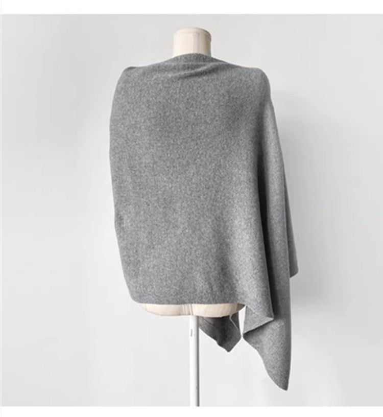 Elegant Wool Slant Cape Scarf for Women – Warm Winter Shawl UAE Edition
