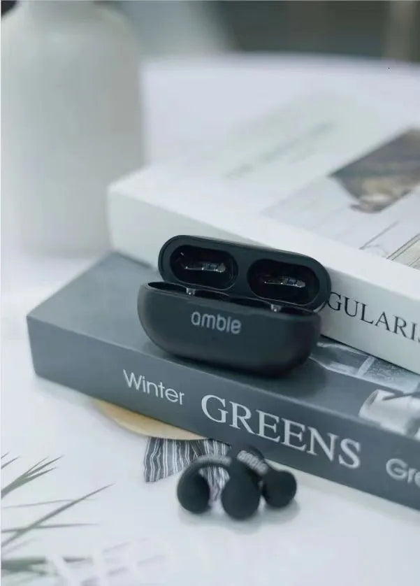 Bone Conduction Headphones cheekbone placement close-up — open-ear technology by Emiravaly
