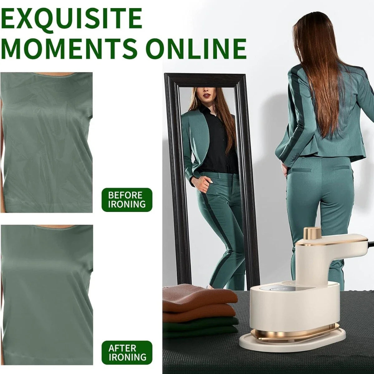 Foldable Travel Iron deep sterilization and mite removal feature — Emiravaly UAE
