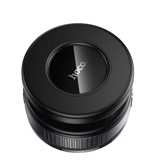 Black camera lens with 'hoco' branding on a white background