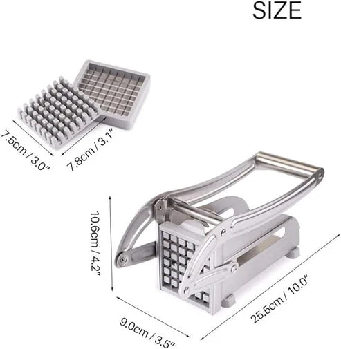 Stainless Steel Potato & Vegetable Slicer – Heavy-Duty Chopper for Fast Kitchen Prep | Emiravaly UAE