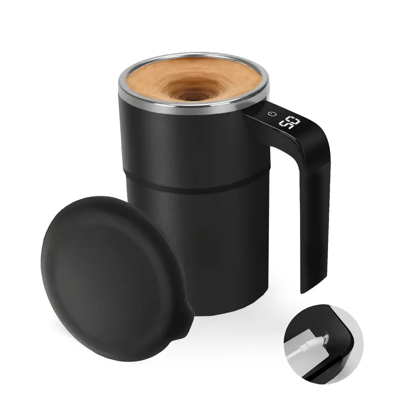 Automatic Magnetic Self-Stir ring Mug– USB Rechargeable Coffee & Tea Cup 350ml | Emiravaly UAE
