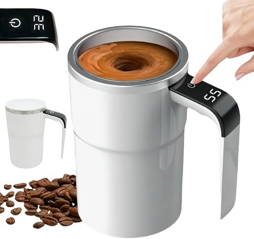 Automatic Magnetic Self-Stir ring Mug– USB Rechargeable Coffee & Tea Cup 350ml | Emiravaly UAE