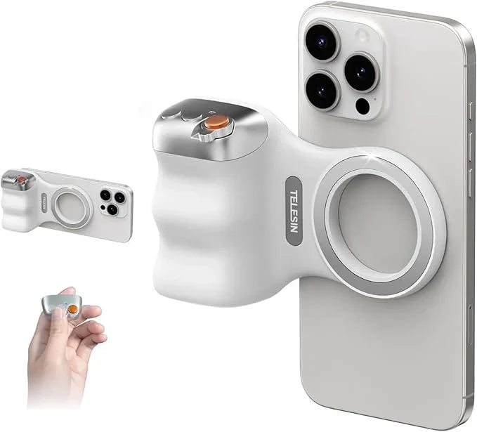 Phone grip with Telesin branding on a white background