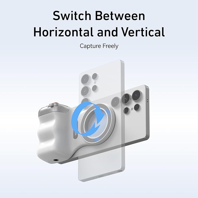 Camera mount with swivel mechanism on a light gray background