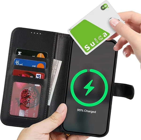 ZHUSE Leather Wallet Wireless Power Bank Emiravay
