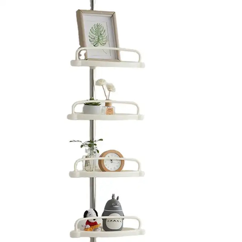 4 Tier Adjustable Shelf Bathroom Organiser Corner Rack