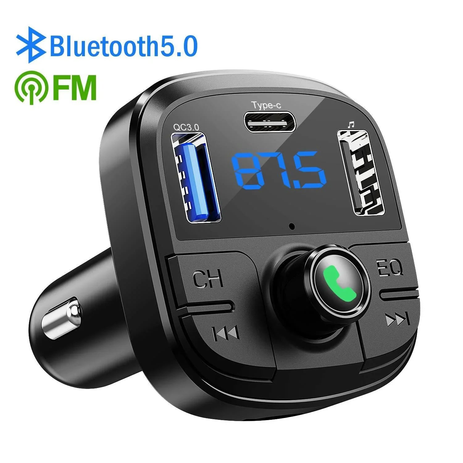 Car MP3 Bluetooth FM Transmitter – USB Charger with FM Modulator | Emiravaly UAE