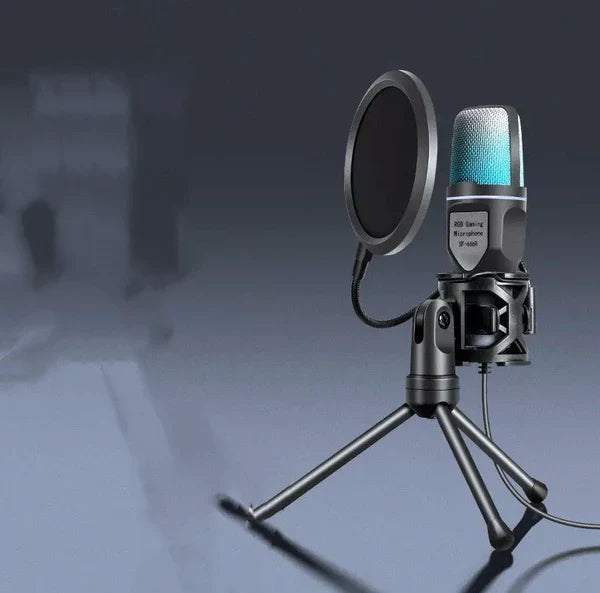 RGB Esports Desktop Microphone – SF-666R Capacitor Gaming Mic with Noise Reduction | Emiravaly UAE