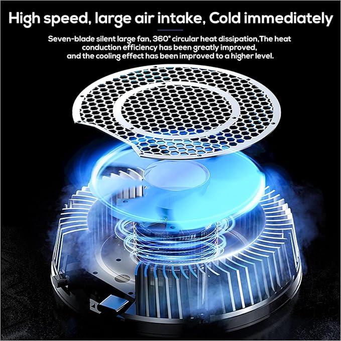 Cooler for iPad Surface Pro - 30W Super Powerful Radiator Magnetic Phone Cooling Fan