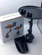 3-in-1 Car Cup Holder Food Tray with Phone Stand – Swivel Multifunctional Car Organizer | Emiravaly UAE