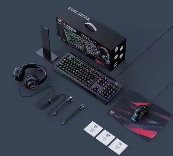 G32 USB Gaming Set – RGB Keyboard, Mouse, Headset, Mousepad & Remote | Emiravaly UAE