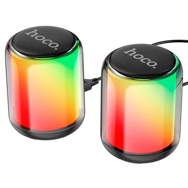 Hoco BS6S 2-in-1 Wireless Colorful Speaker – Portable Bluetooth with LED Light Show | Emiravaly UAE