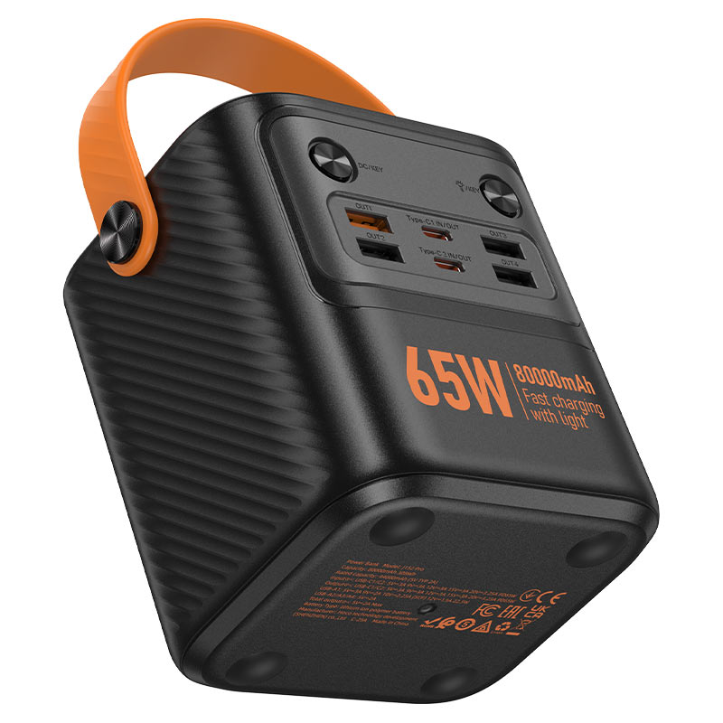 Hoco J152 Pro Power Bank 80000mAh – 65W Fast Charging Portable Power Station | Emiravaly UAE