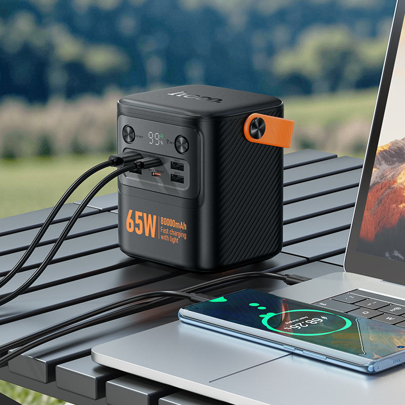 Hoco J152 Pro Power Bank 80000mAh – 65W Fast Charging Portable Power Station | Emiravaly UAE