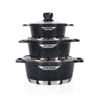 Set of black cookware with 'Lifesmile' branding on a white background Eiravaly uae