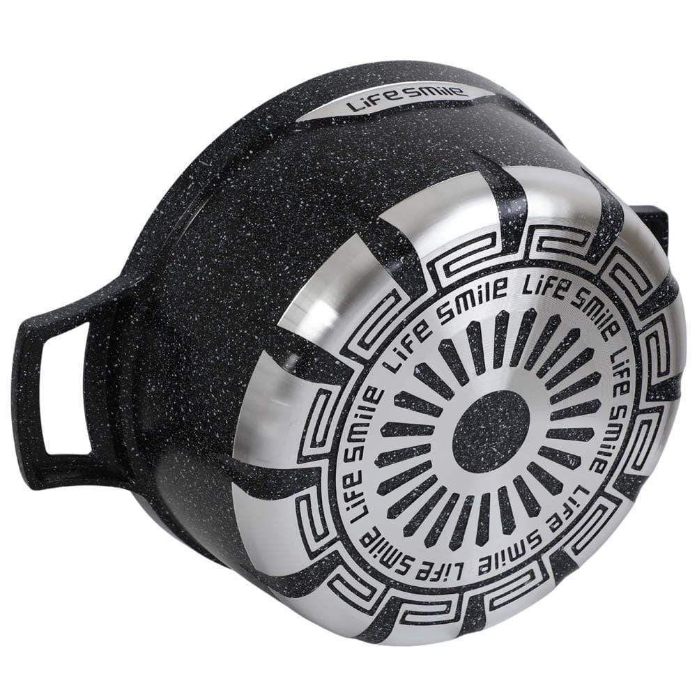 Black and silver object with 'LIFE SMILE' text on a white background emiravaly uae