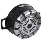 Black and silver object with 'LIFE SMILE' text on a white background emiravaly uae