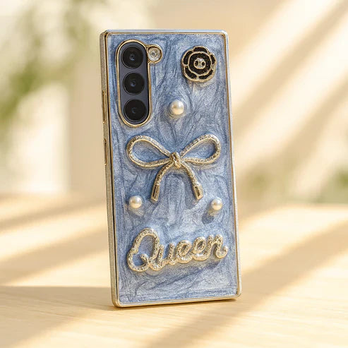 Luxury 3D Bow & Pearl iPhone Case – Elegant Shockproof Protective Cover | Emiravaly UAE