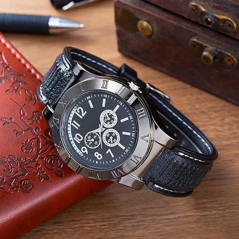 Military USB Lighter Watch for Men – Windproof Rechargeable Wristwatch | Emiravaly UAE