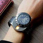 Military USB Lighter Watch for Men – Windproof Rechargeable Wristwatch | Emiravaly UAE