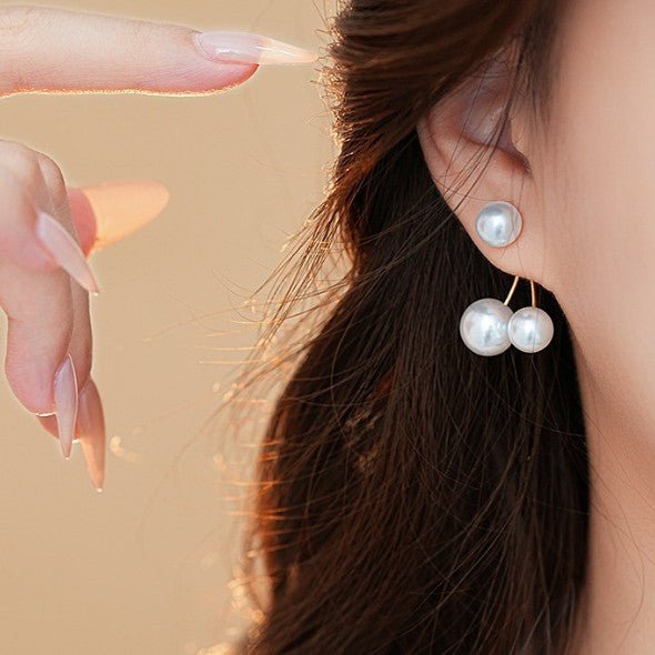 Retro Cherry Pearl Earrings for Women – Minimalist Fruit-Inspired Jewelry | Emiravaly UAE