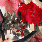 Retro Floral Warm Cashmere Scarf for Women – Thick, Soft & Stylish | Emiravaly UAE