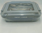 Gray food container with 'SWEET FOOD' text on a white background