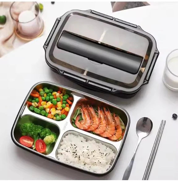 Stainless Steel Lunch Box – Leak-Proof Bento Box with Compartments | Eco-Friendly Food Container UAE