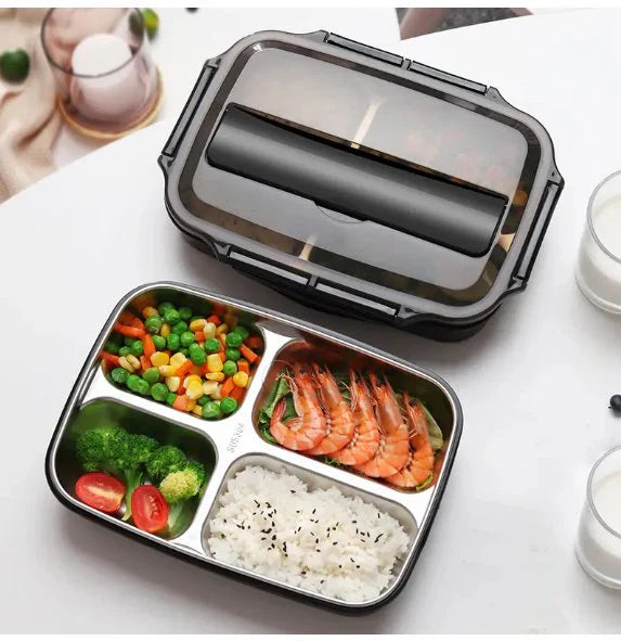 Stainless Steel Lunch Box – Leak-Proof Bento Box with Compartments | Eco-Friendly Food Container UAE