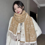 Double-Sided Cashmere Scarf for Women – Warm Winter Wrap | Cat Design | Emiravaly UAE