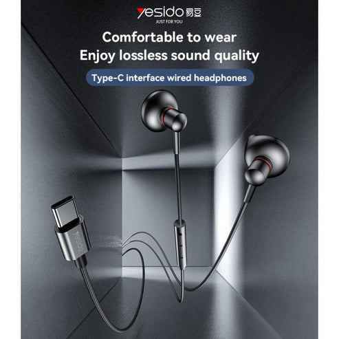 Type-C Aluminum Alloy Earphone – Premium Wired Hi-Fi Audio for USB-C Devices | Emiravaly UAE