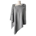 Elegant Wool Slant Cape Scarf for Women – Warm Winter Shawl UAE Edition
